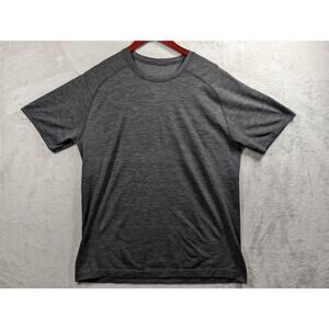 Lululemon Gray Men Size XL Shirt Tech Metal Vented Stretch Your Head Score Goals